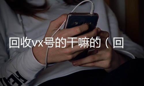 回收vx号的干长期高价回收微信号嘛的（回收微信号怎么回事）